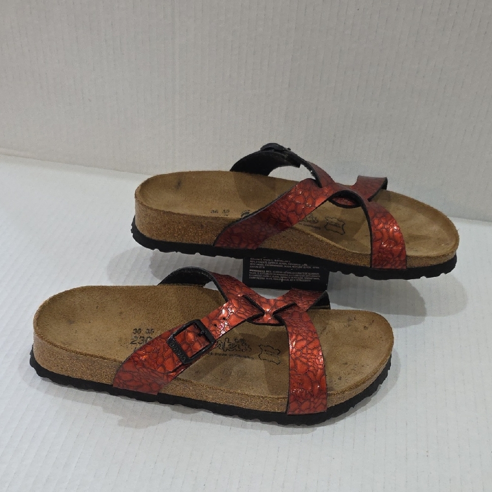 Birkenstock Birki's Women's Red Strappy Sandals Size 5